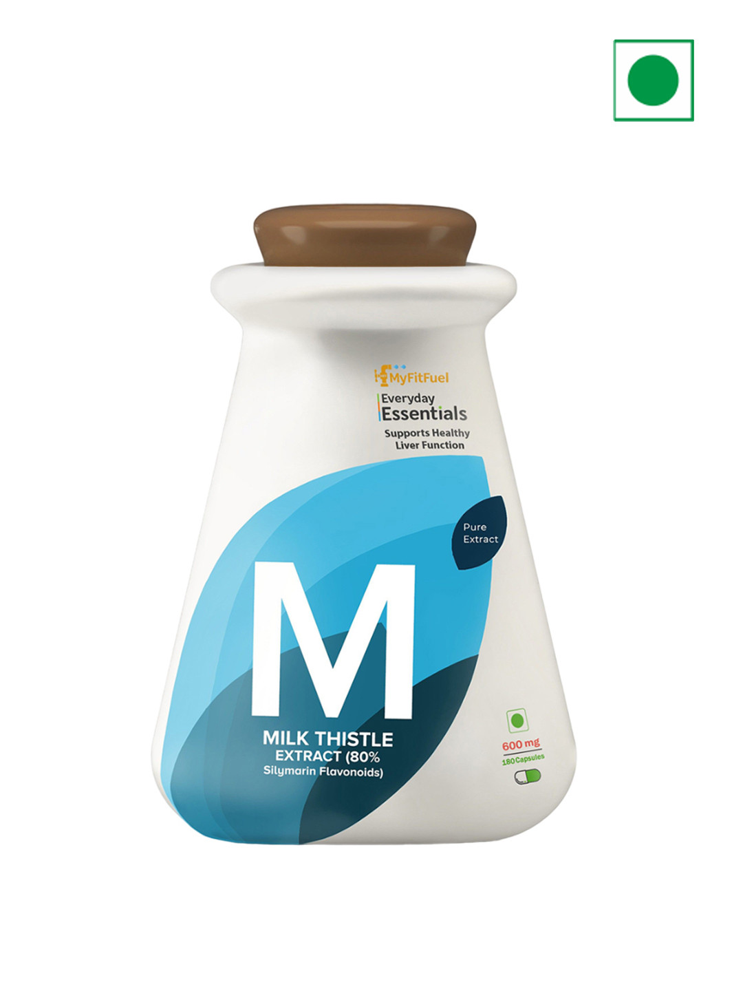 MyFitFuel Milk Thistle Extract (80% Silymarin Flavonoids)600mg-180 Capsules