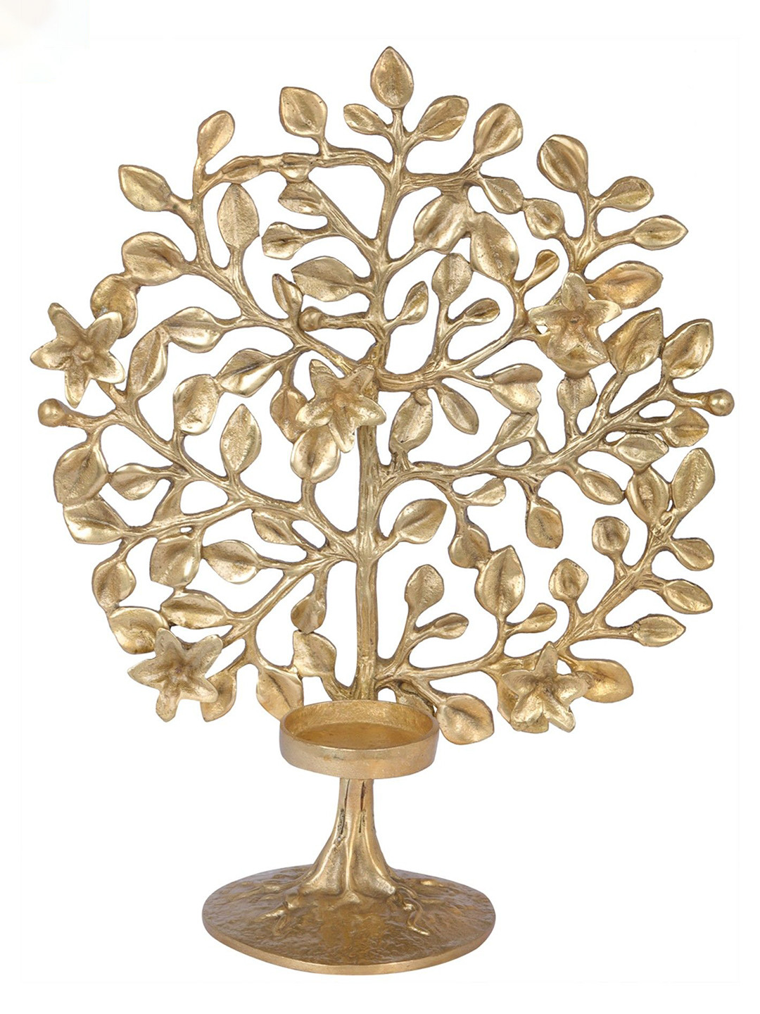 Exotic India Brass Tree with Attached Candle Holder