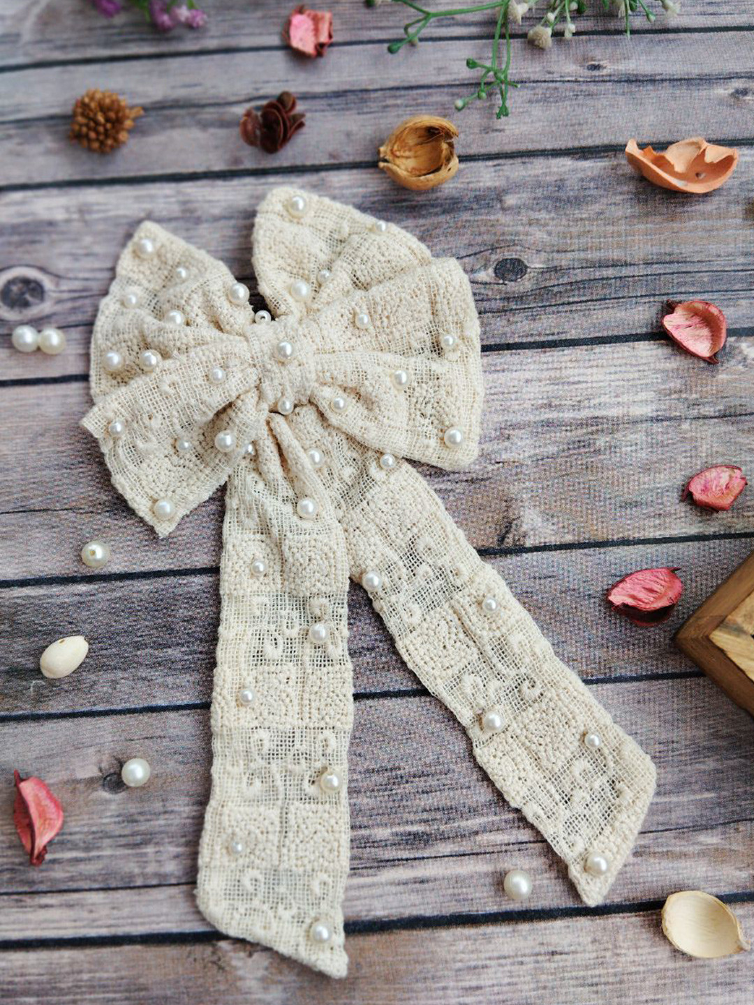 LABEL KANUPRIYA Women EmbellishedHair Bow Clip