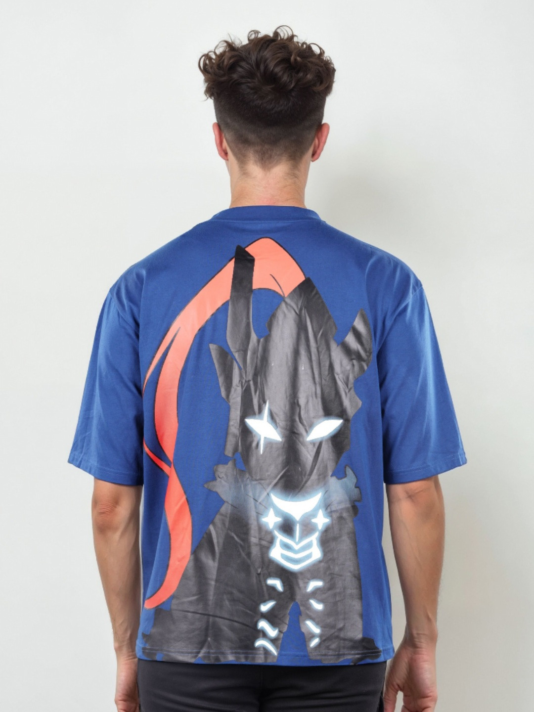 Celio Men Graphic Solo Levelling Printed Oversized Cotton T-shirt