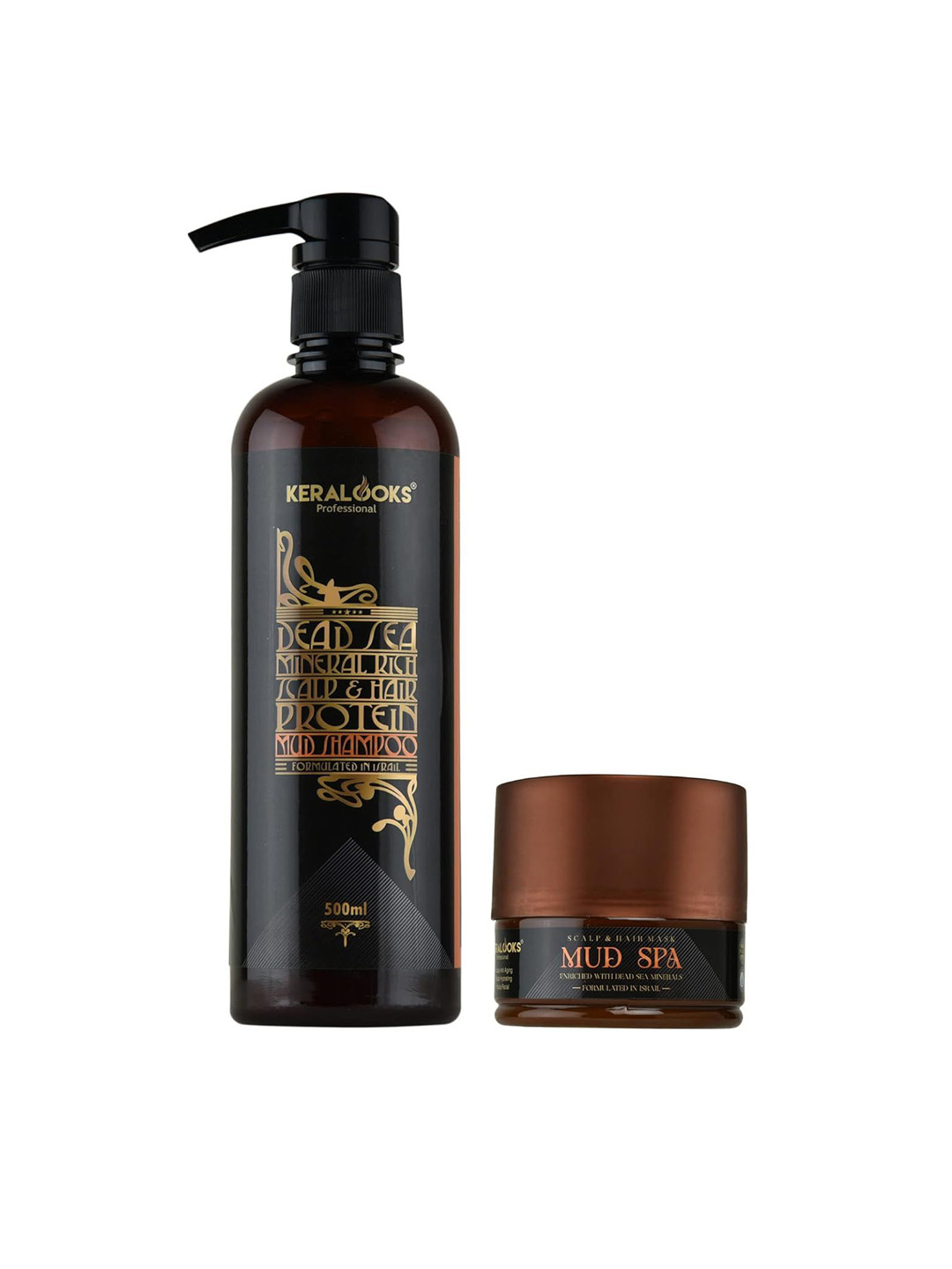 Keralooks professional Dead Sea Protein Mud Shampoo With Hair Mask Mud Spa- 500ml Each