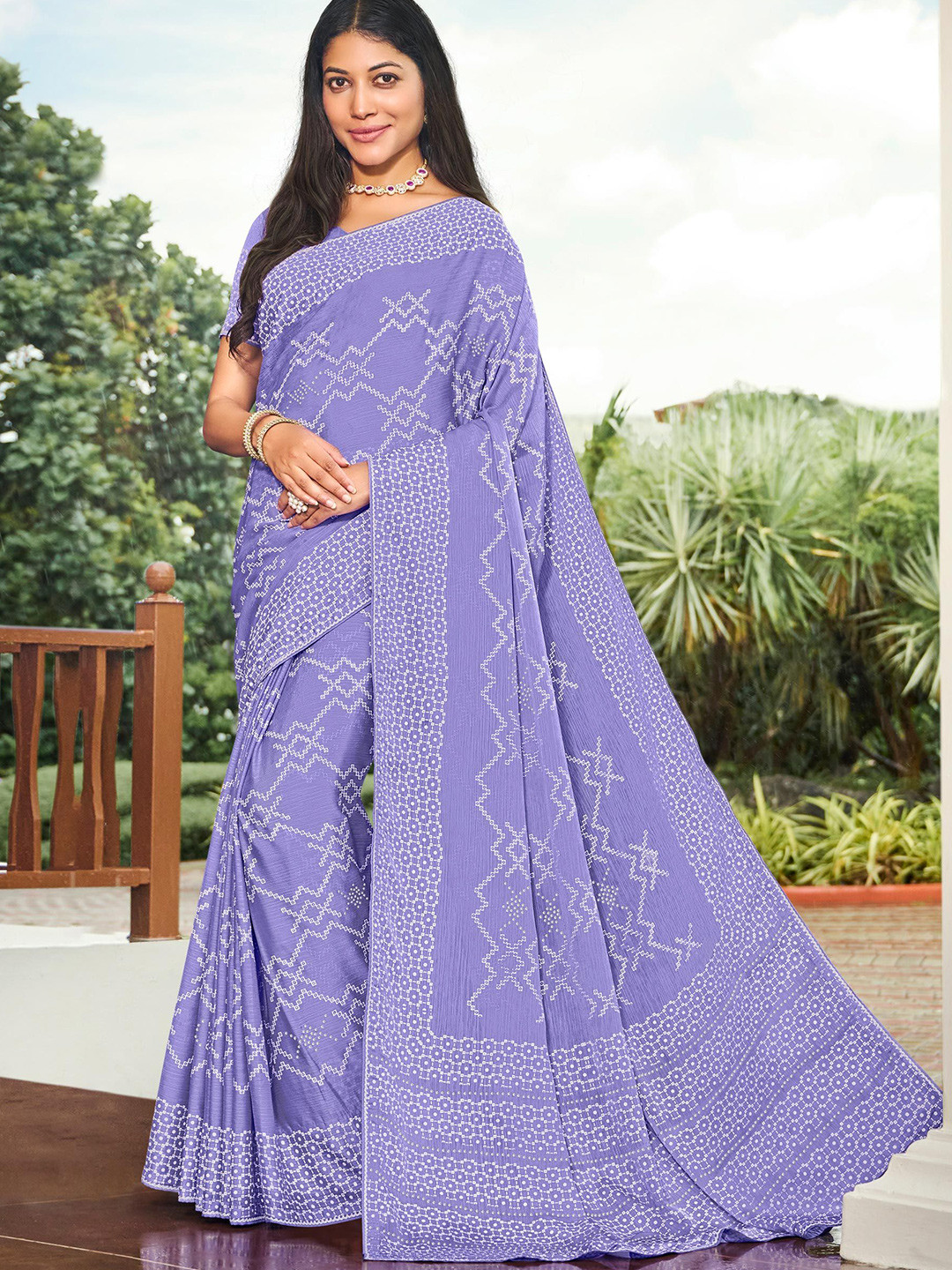 Laxmipati printed designer saree with blouse piece