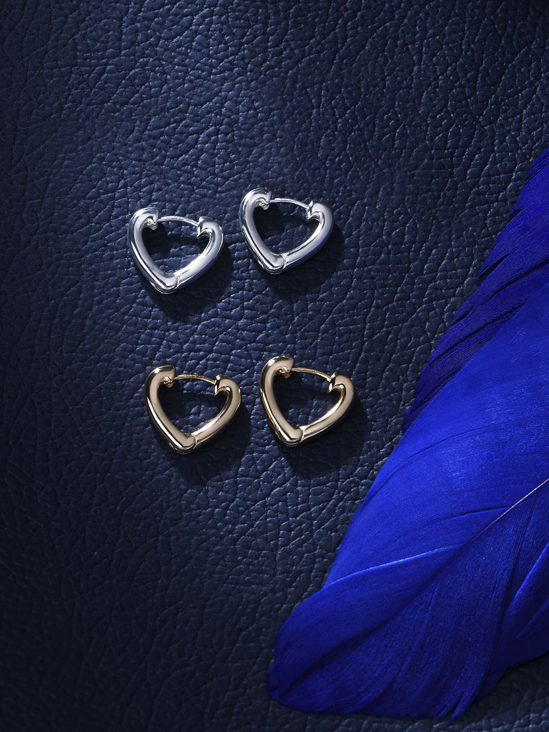 Accessorize Set of 2 Triangular Hoop Earrings