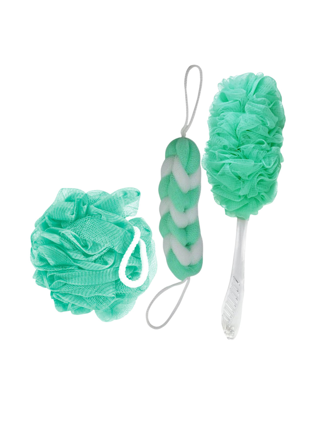 CareDone Set Of 3 Bath Loofah - Green