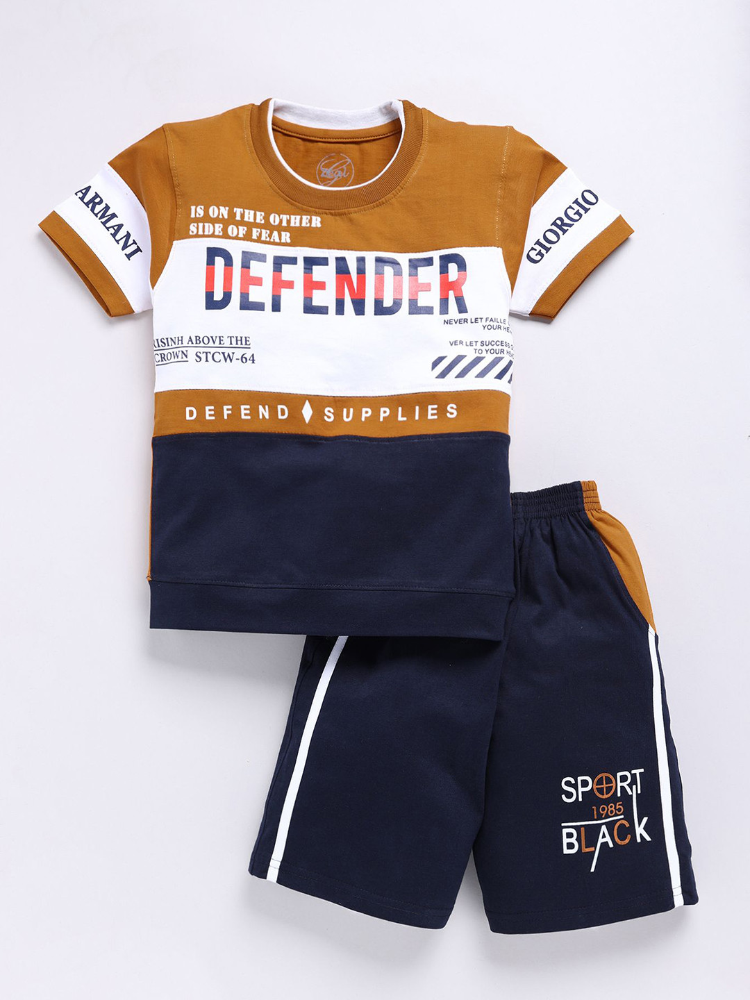 Zeal Boys Printed Pure Cotton T-shirt with Shorts