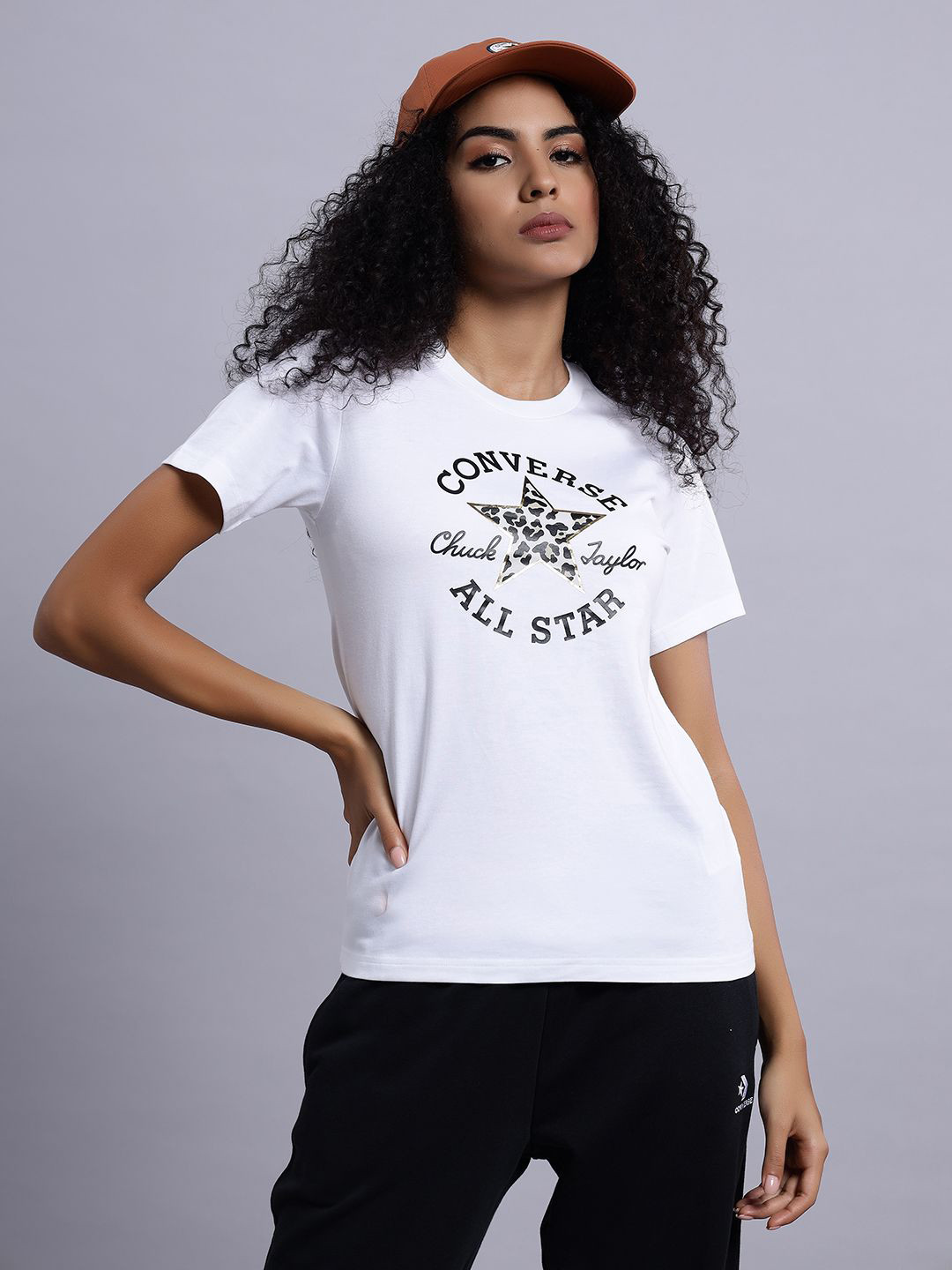 Converse Women Leopard Chuck Taylor Patch T-Shirt