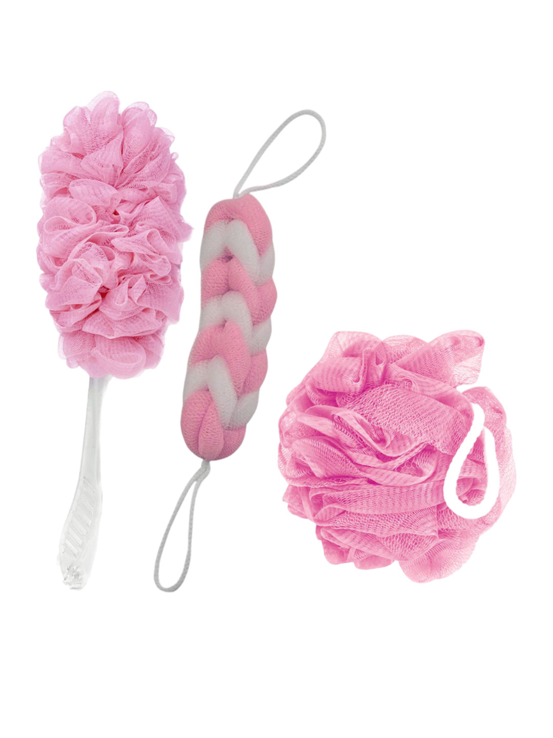 CareDone Set Of 3 Bath Loofah - Pink