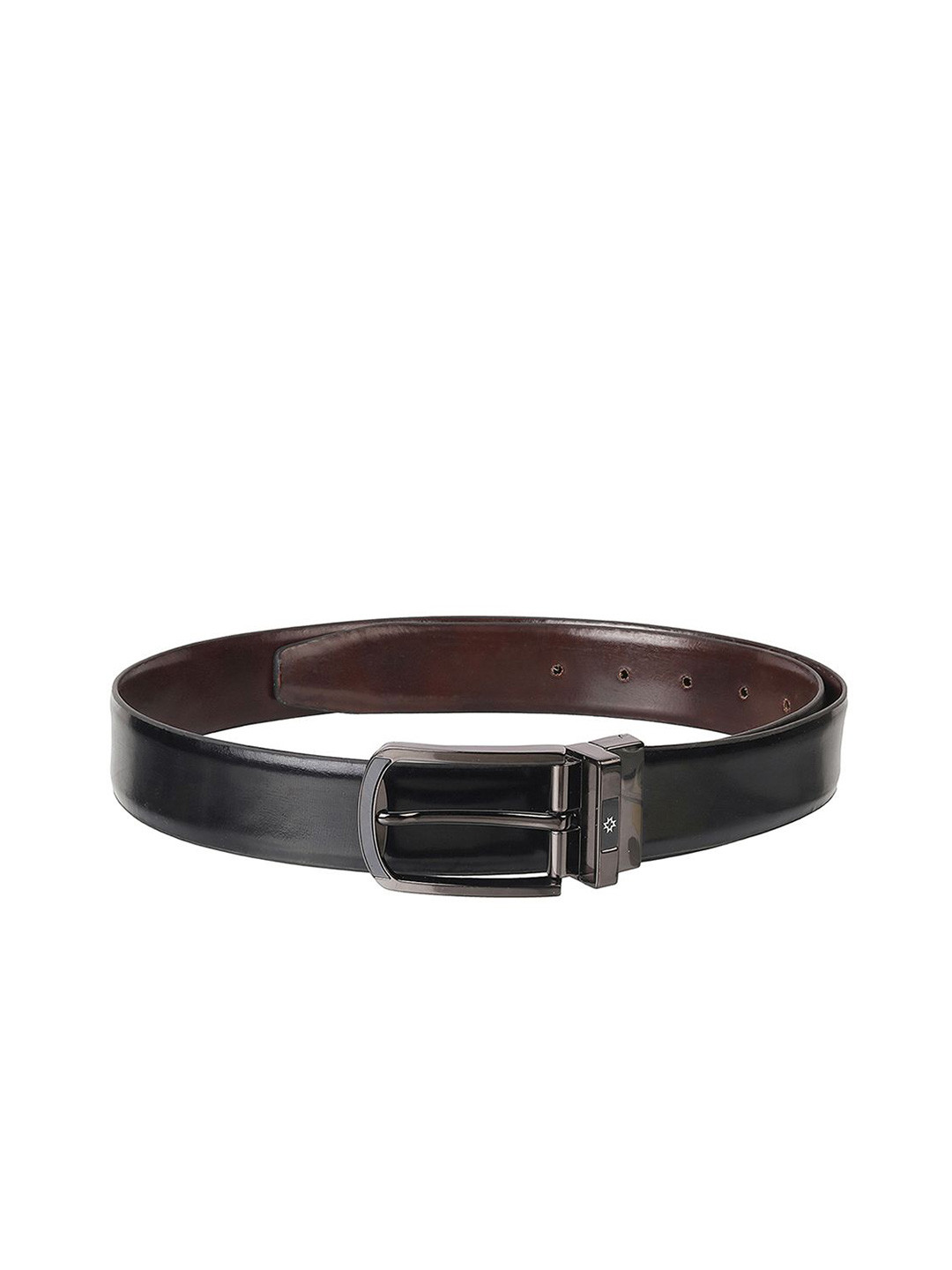 Metro Men Solid Tang Closure Leather Reversible Belt