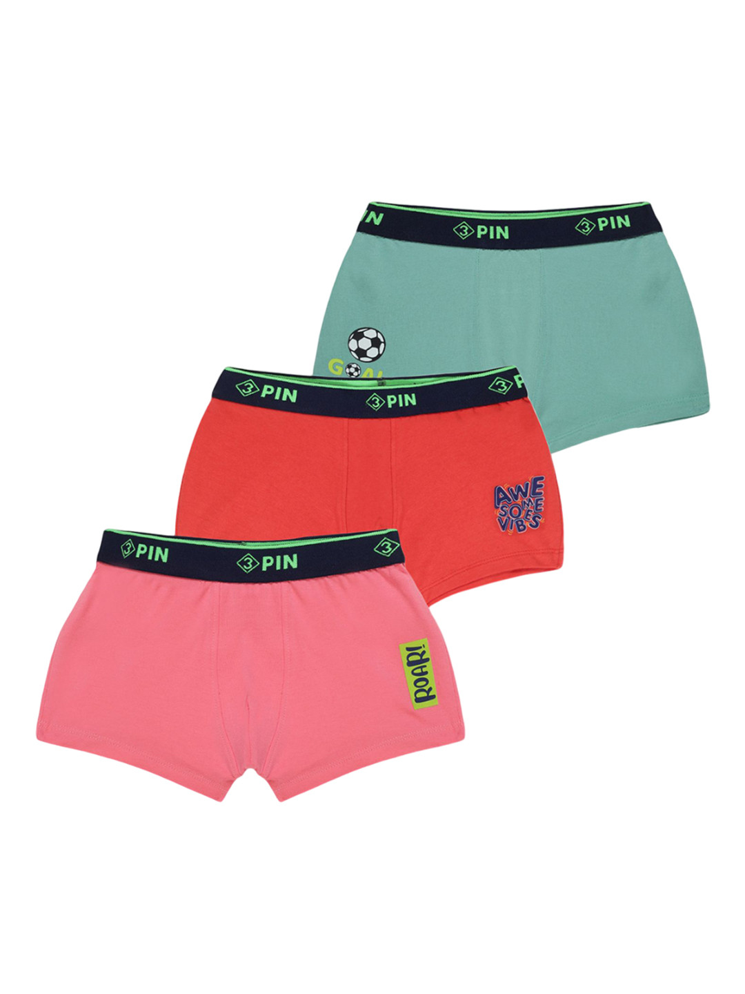 3PIN Boys Pack of 3 Assorted Trunks3PKBBCOM05