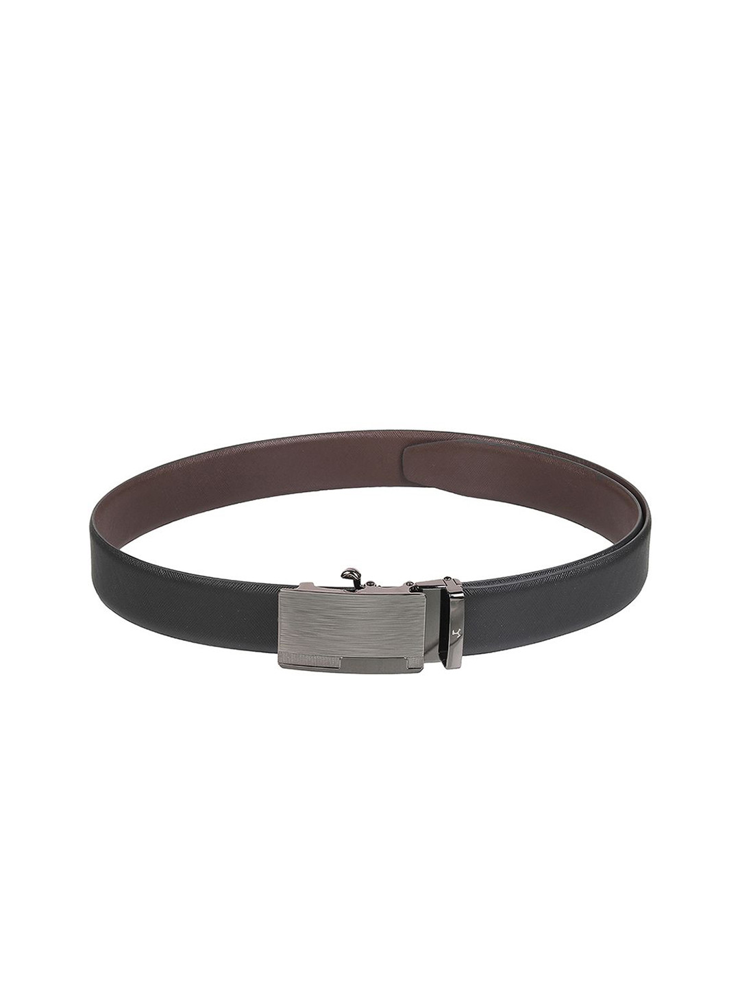 Mochi Men Textured Slider Buckle Closure Leather Belt