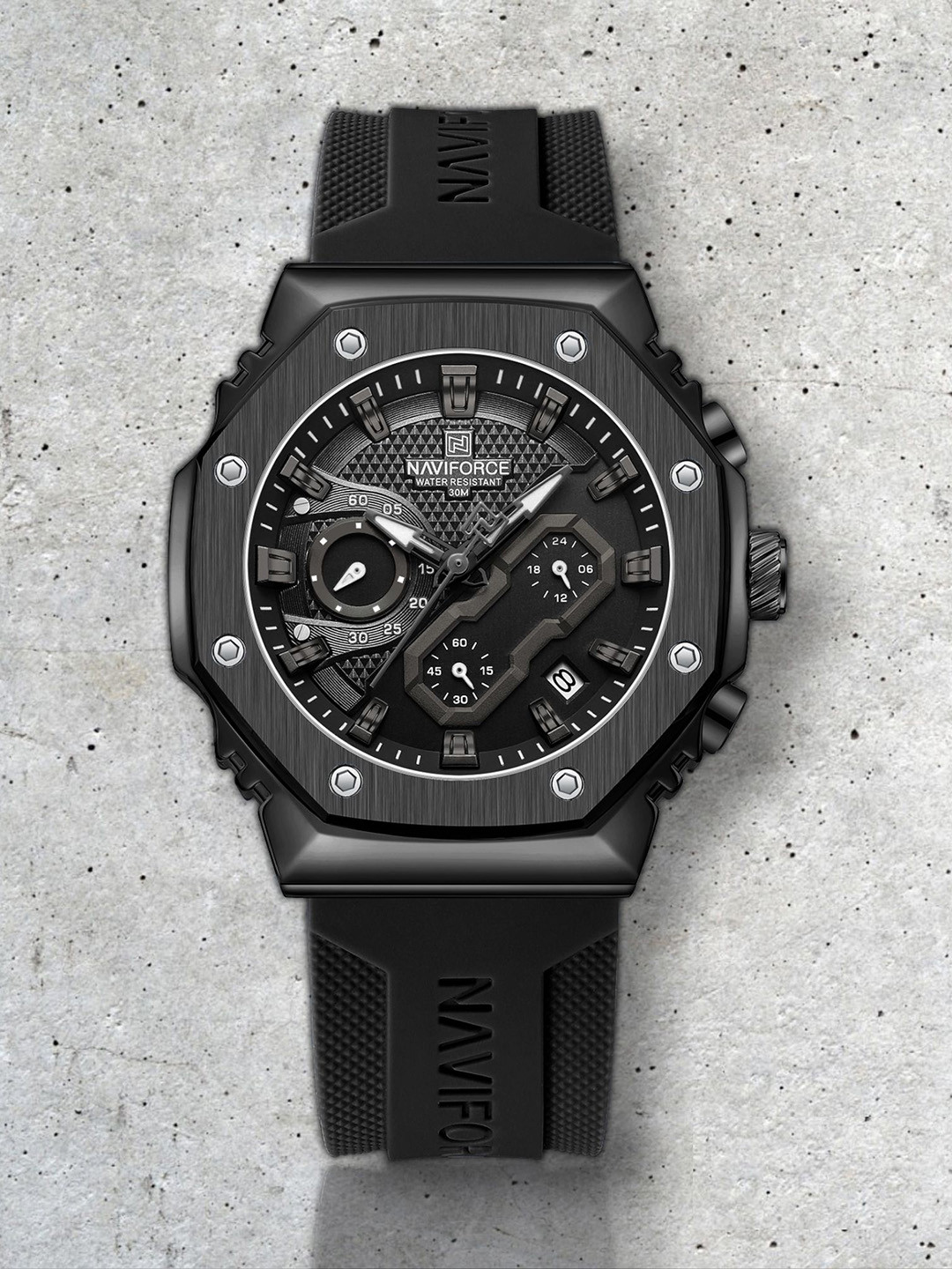 Naviforce Men Dial & Straps Analogue Multi Function Watch NF8035G BGYB