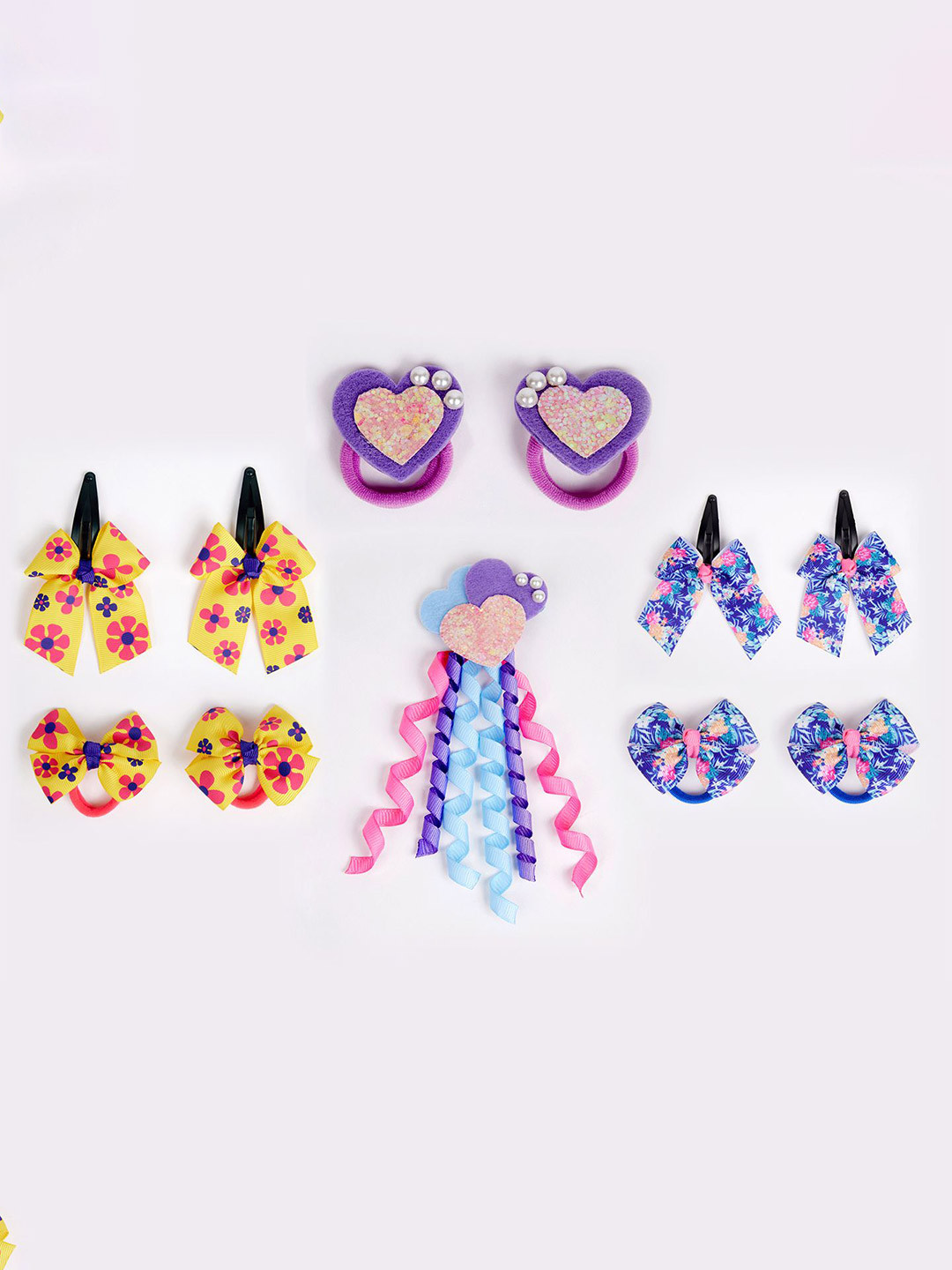 RIBBON CANDY Set Of 11 Girls Embellished Hair Accessory