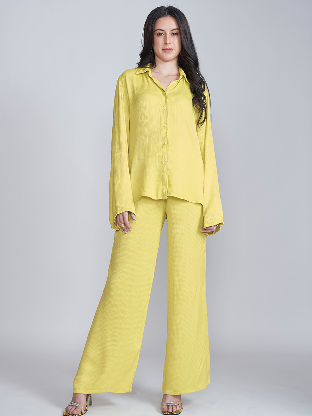 The Samoa Self Design Shirt With Trousers