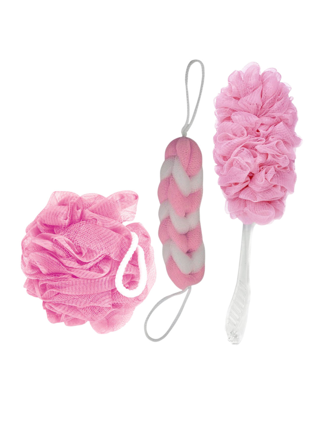 CareDone Set Of 3 Bath Loofah - Pink