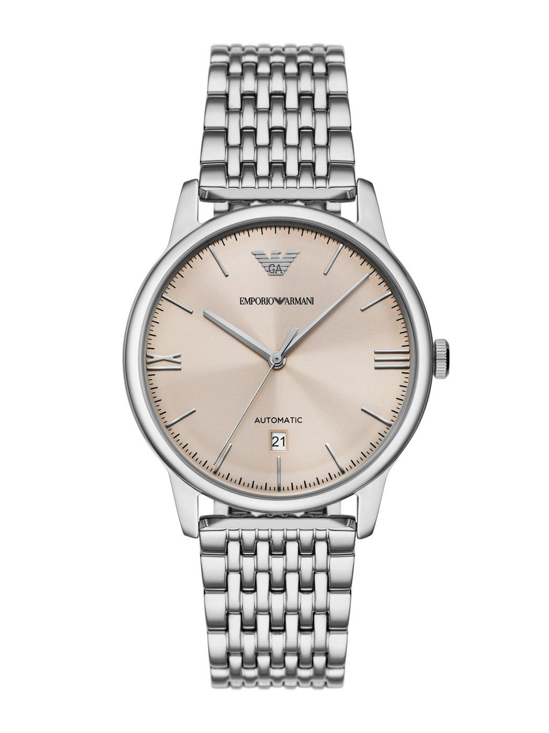 Emporio Armani Men Dial & Stainless Steel Straps Analogue Automatic Motion Powered Watch AK_AR60082