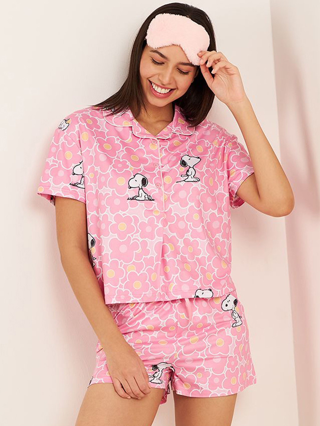Sweet Dreams Snoopy Blooms Shorts Set