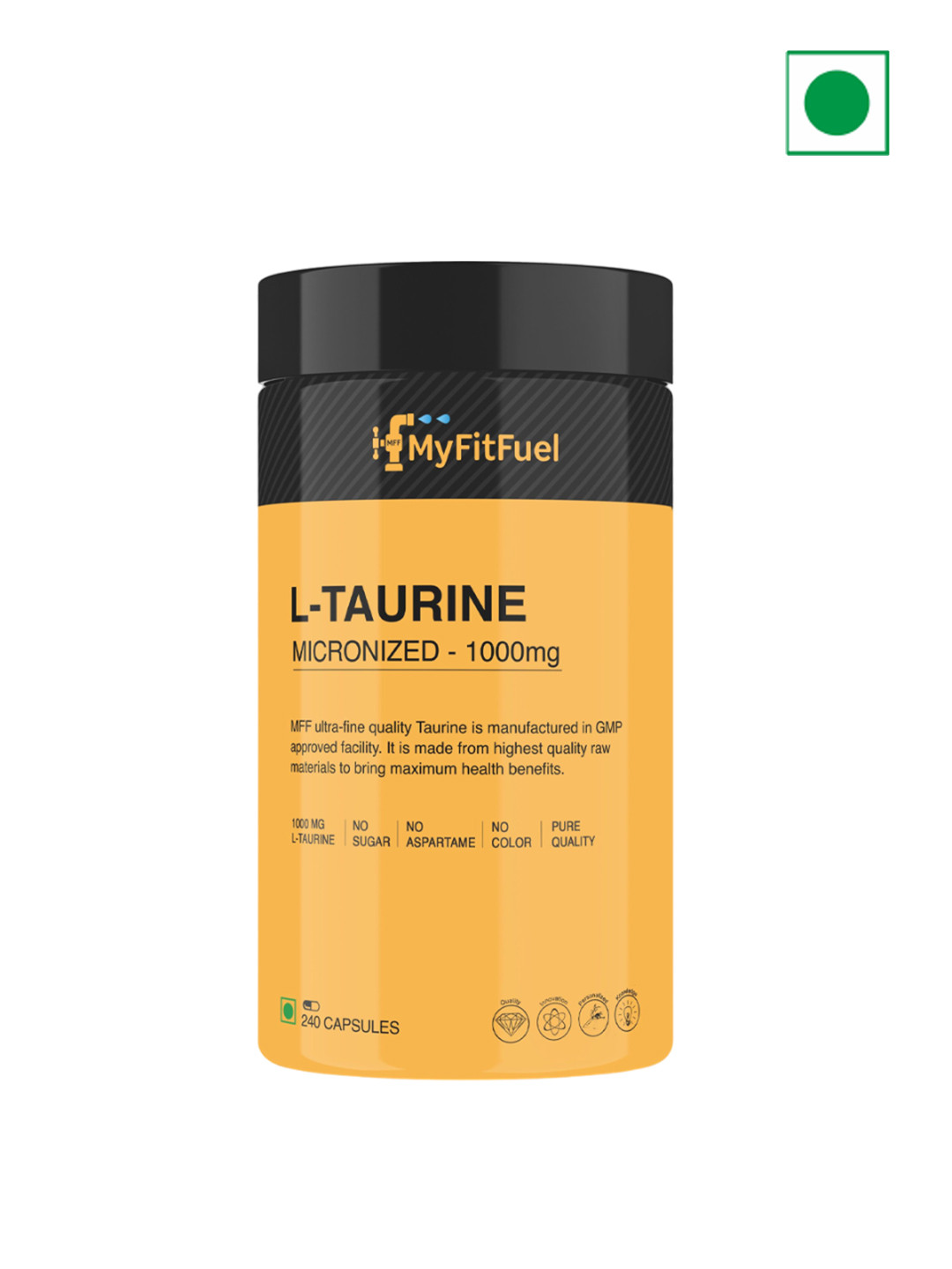 MyFitFuel L-Taurine 500mg-240 Capsule