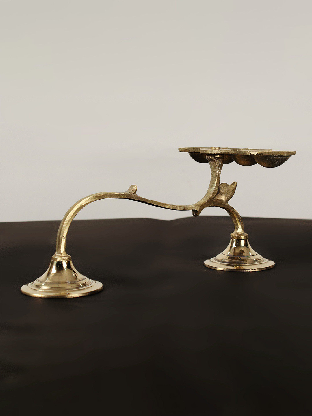 Exotic India Brass Handle Pooja Lamp