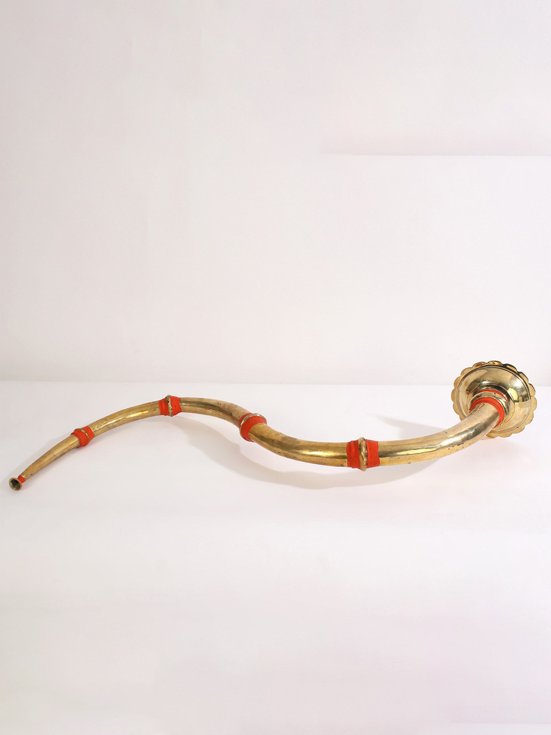 Exotic India Gold -Toned Brass Musical Instrument Narsinga