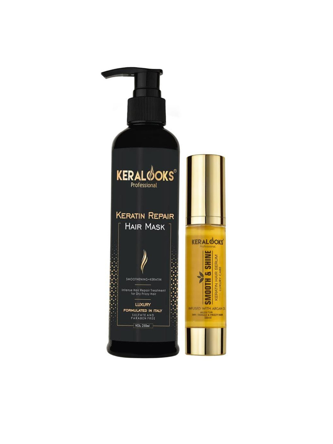 Keralooks professional Smoothing Plus Keratin Hair Mask 250ml & Keratin Hair Serum 50ml