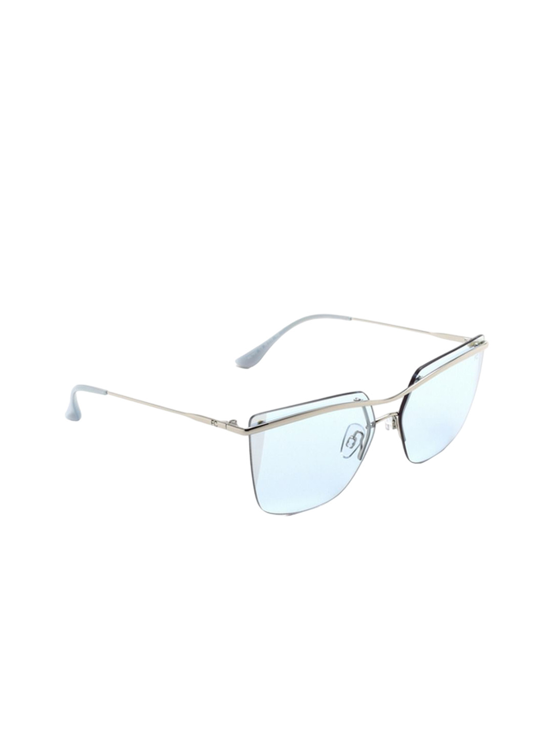 French Connection Women Cateye Sunglasses with UV Protected Lens FC 7602 C3-Silver