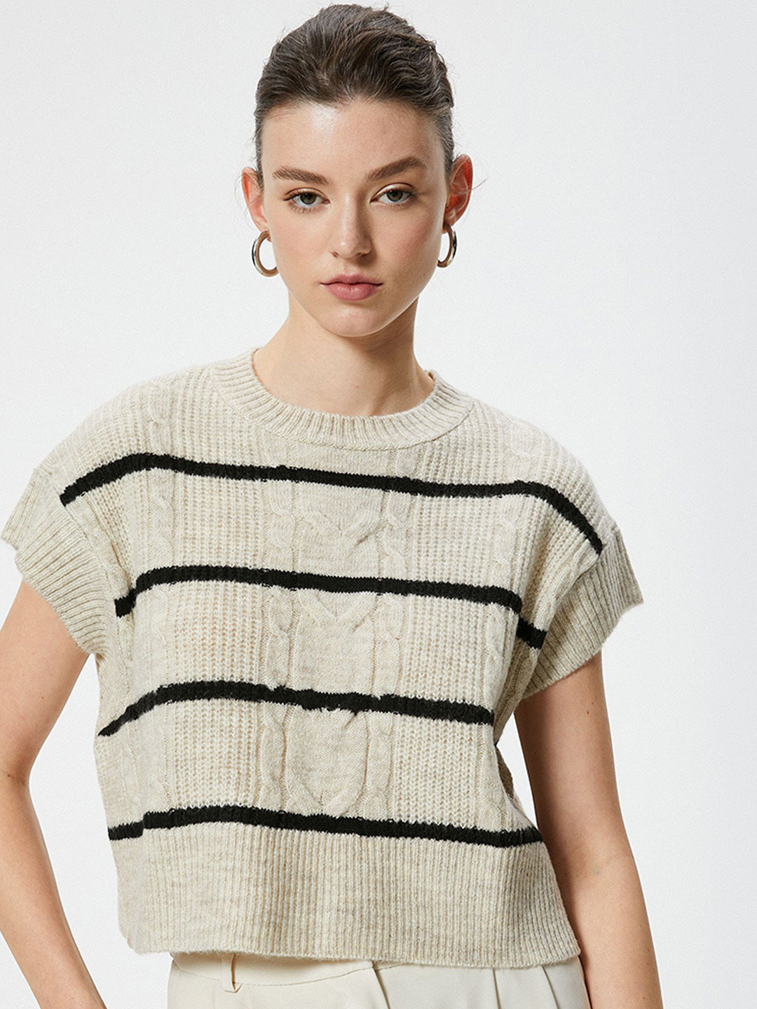 Koton Striped Sweater Vest