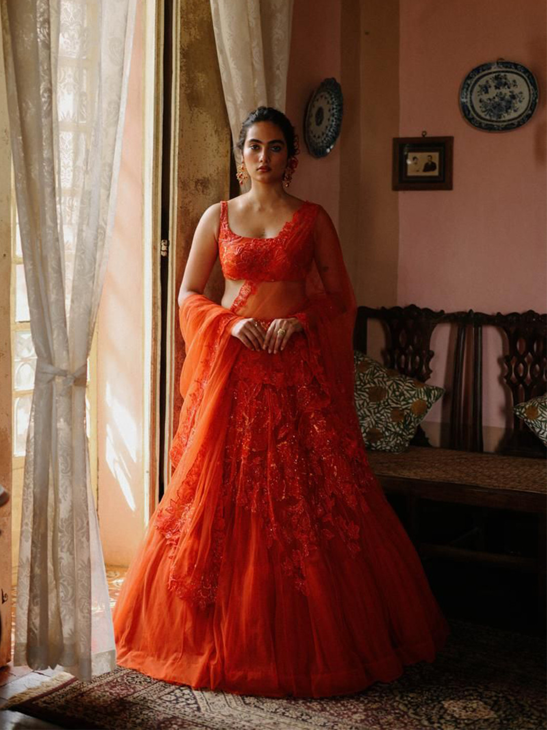 Geethika kanumilli Embroidered Ready to Wear Lehenga & Blouse With Dupatta