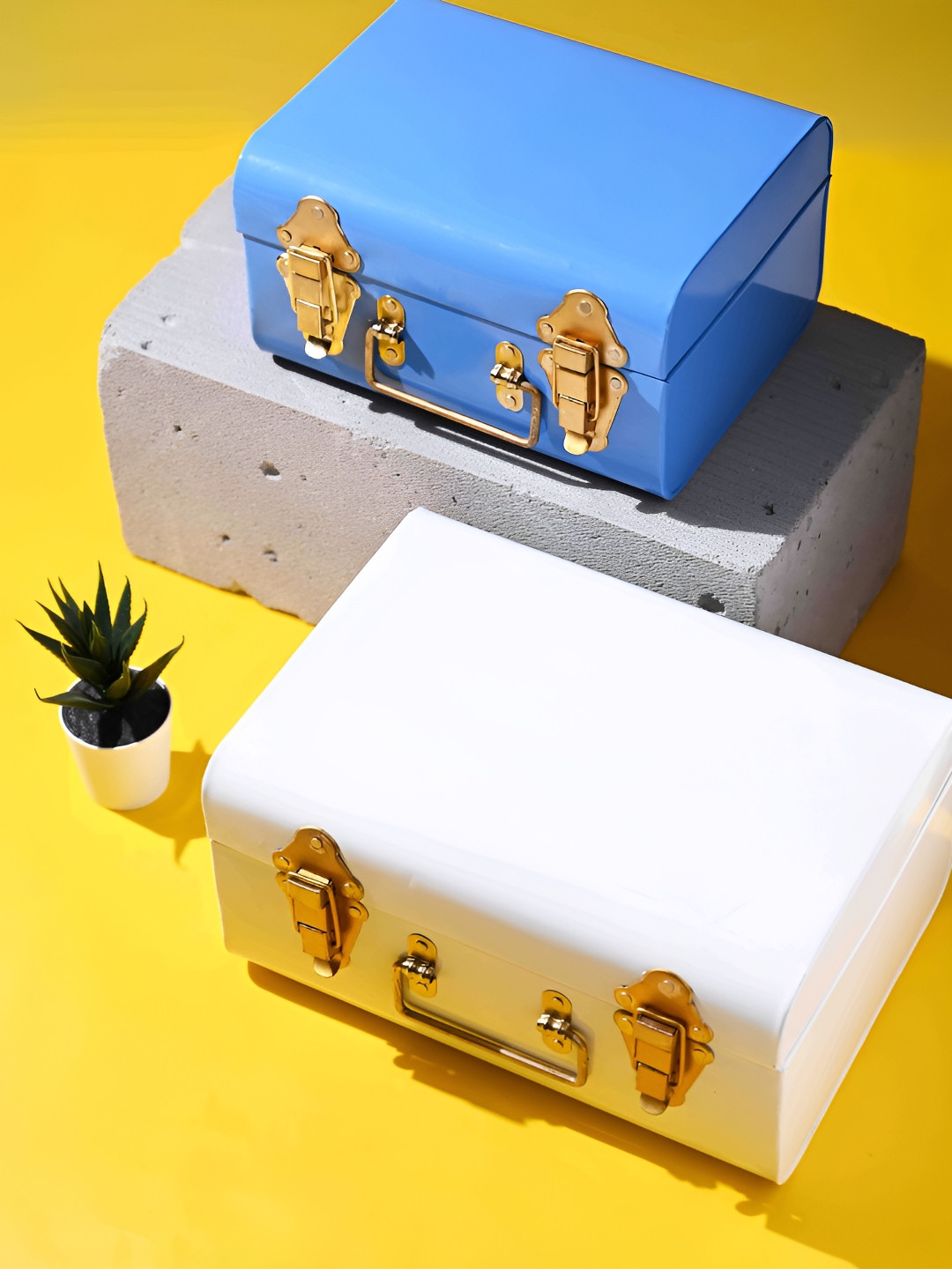 Folkstorys Blue Set of 2 Super Strong Jewellery Organiser Organisers