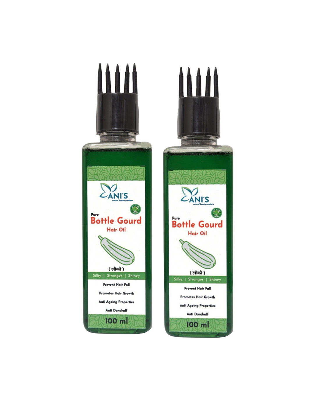 ANI'S Set Of 2 Pure Bottle Gourd Hair Oil For Strong & Silky Hairs - 100ml Each