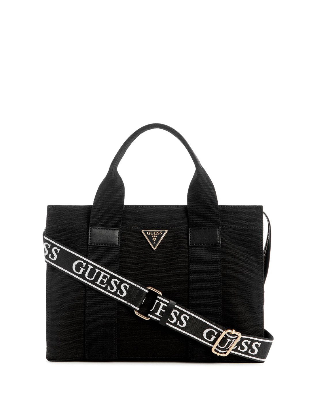 GUESS Solid Textured Pure Cotton Handheld Bag