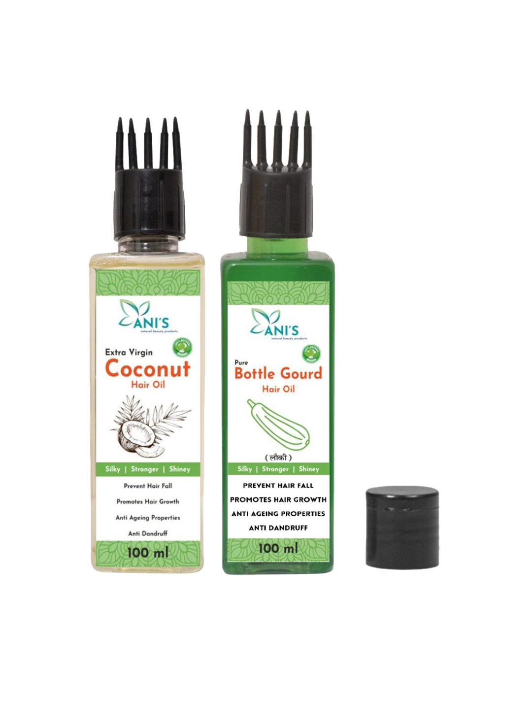 ANI'S Set Of 2 Bottle Gourd & Coconut Hair Oil For Strong & Silky Hairs - 100ml Each