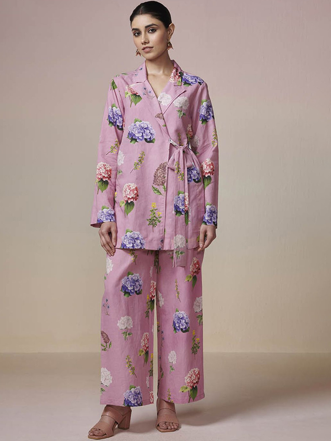 Dressfolk VIctorian Printed Shawl Neck Tunic & Trouser