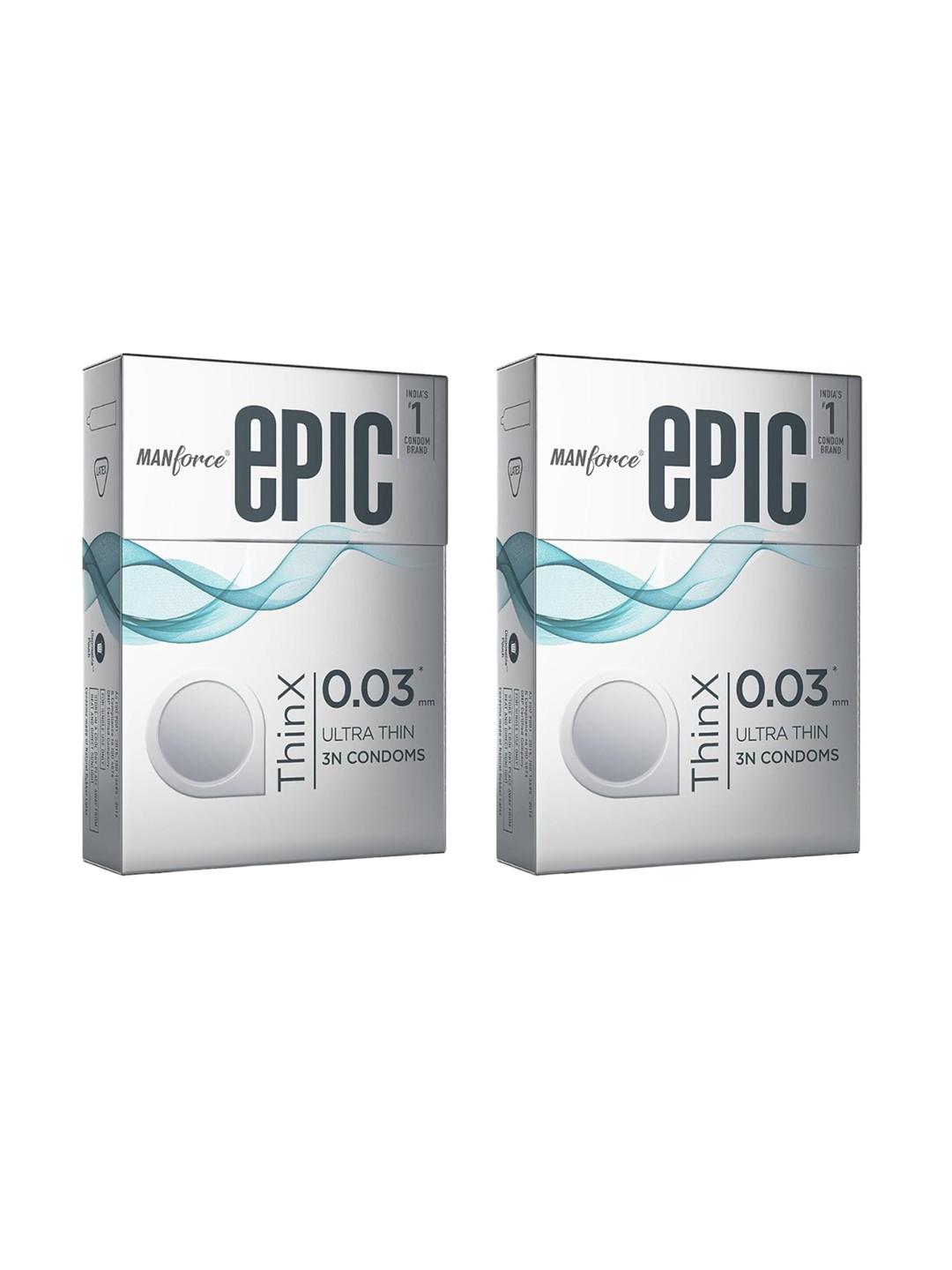 Manforce Men Set Of 2 Epic ThinX Ultra Thin Condoms- 3 Pcs Each