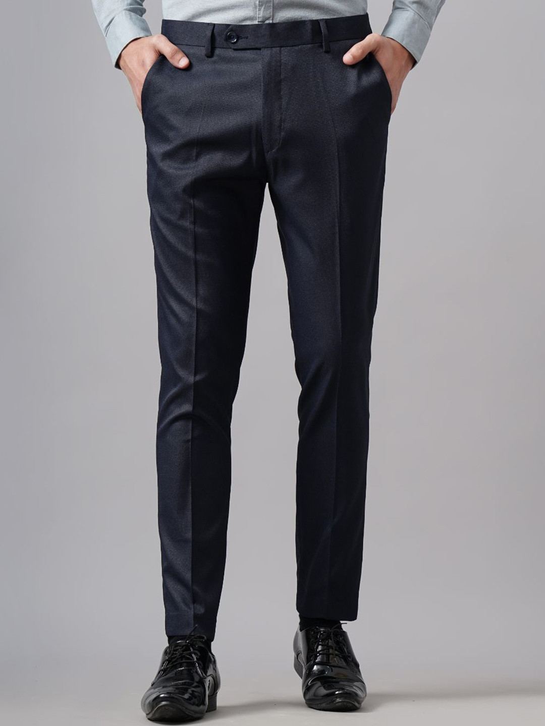 PAUL STREET Men Urban Slim Slim Fit Formal Trousers