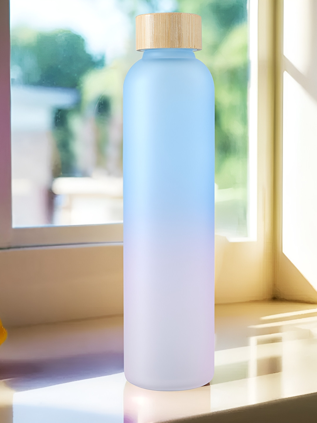 UMAI Blue Colourblocked Glass Spill Proof Water Bottle - 750ml