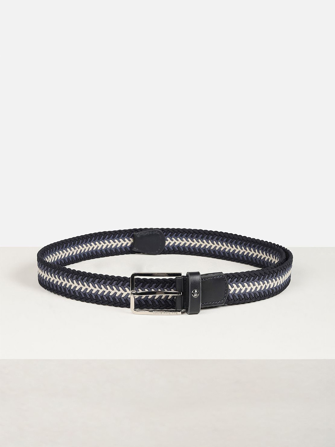 Louis Philippe Sport Men Tang Closure Stretchable Braided Leather Casual Belt