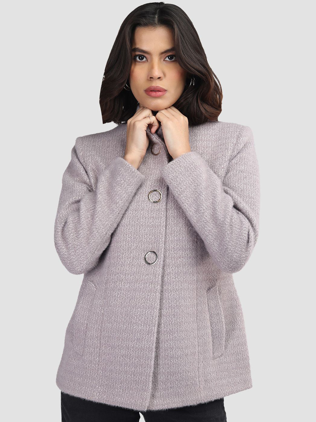 PROTEX Self Design Winter Wear Woollen Overcoats