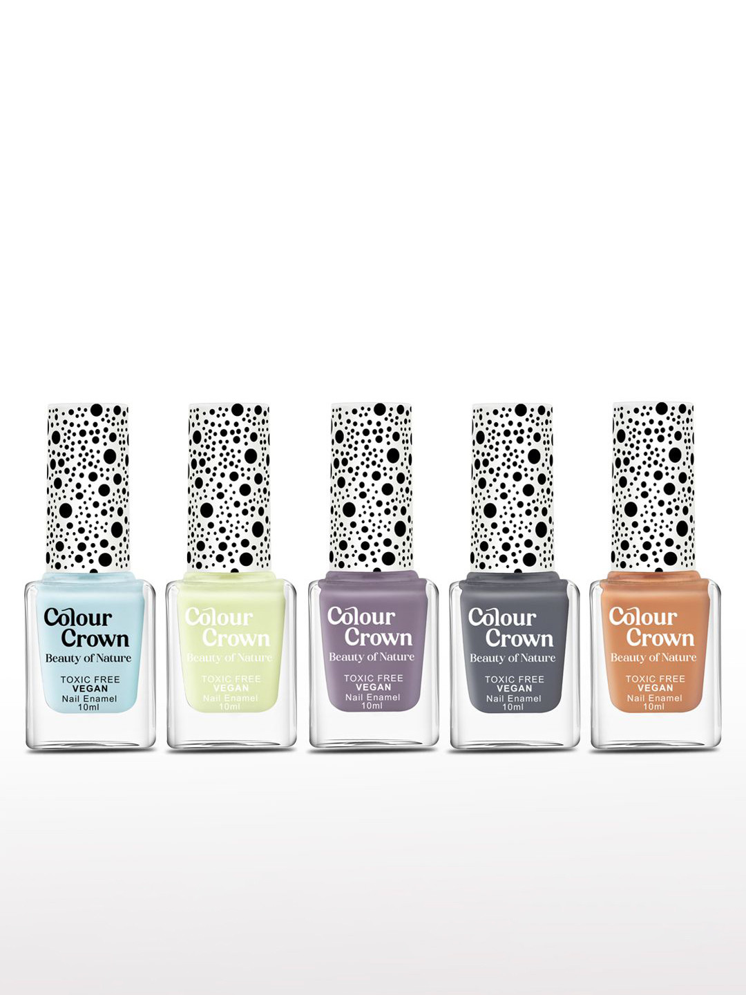 CROWN Beauty Of Nature Set Of 5 Nail Enamel - 10ml Each - Vacay Mode