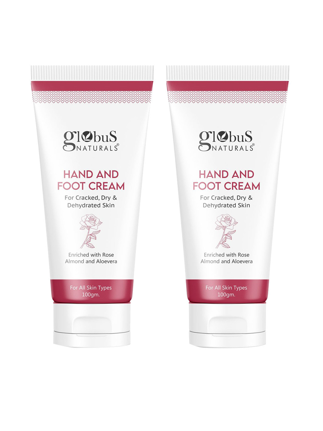Globus naturals Set Of 2 Hand & Foot Cream For Cracked Dry & Dehydrated Skin - 100g Each