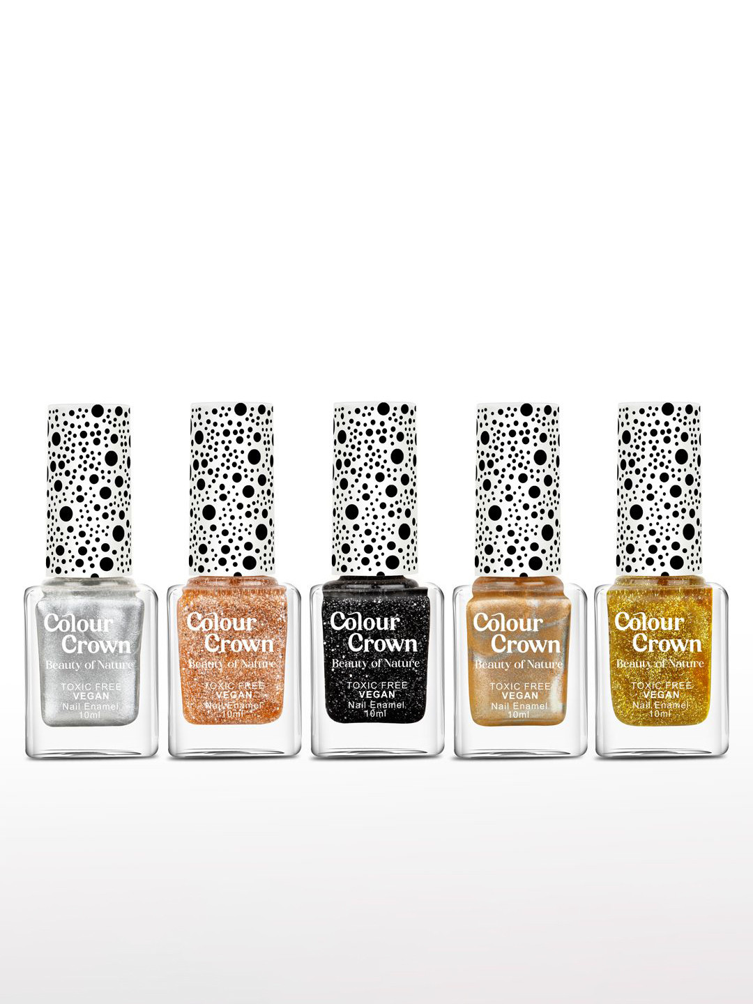 CROWN Beauty Of Nature Set Of 5 Nail Enamel - 10ml Each - Bride-to-be