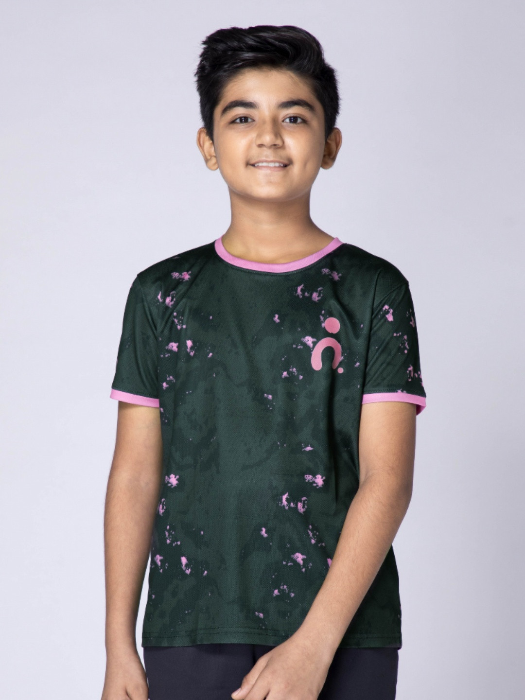 UMILDO Boys Abstract Printed Round Neck Polyester Tshirt
