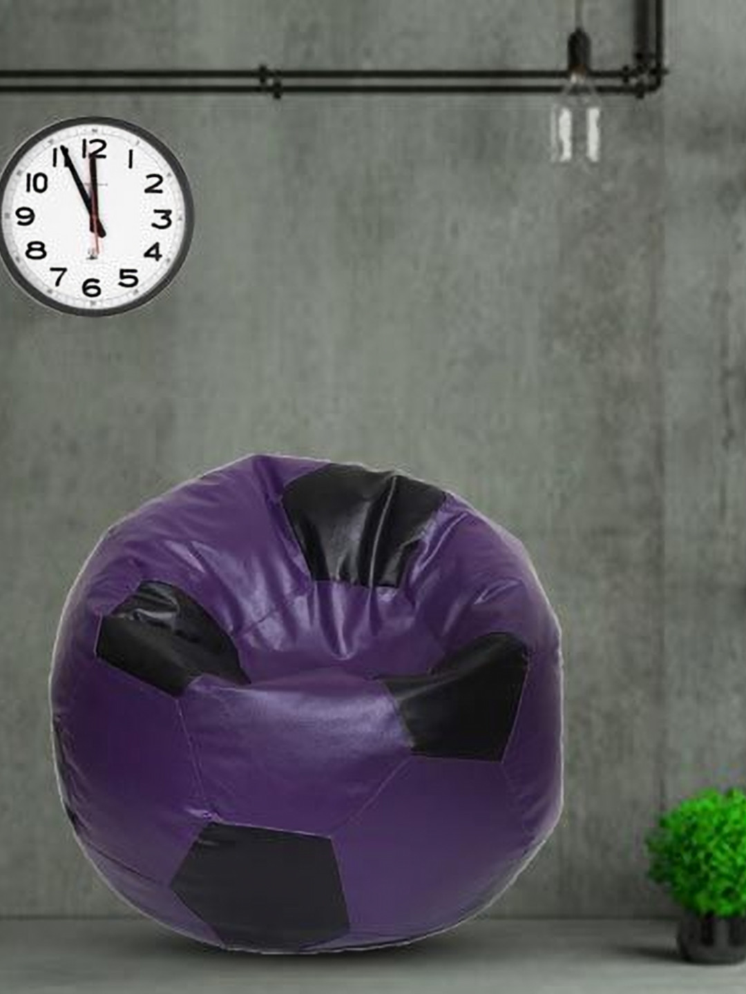 Coaster Purple & Black Colorblocked Bean Bag Cover