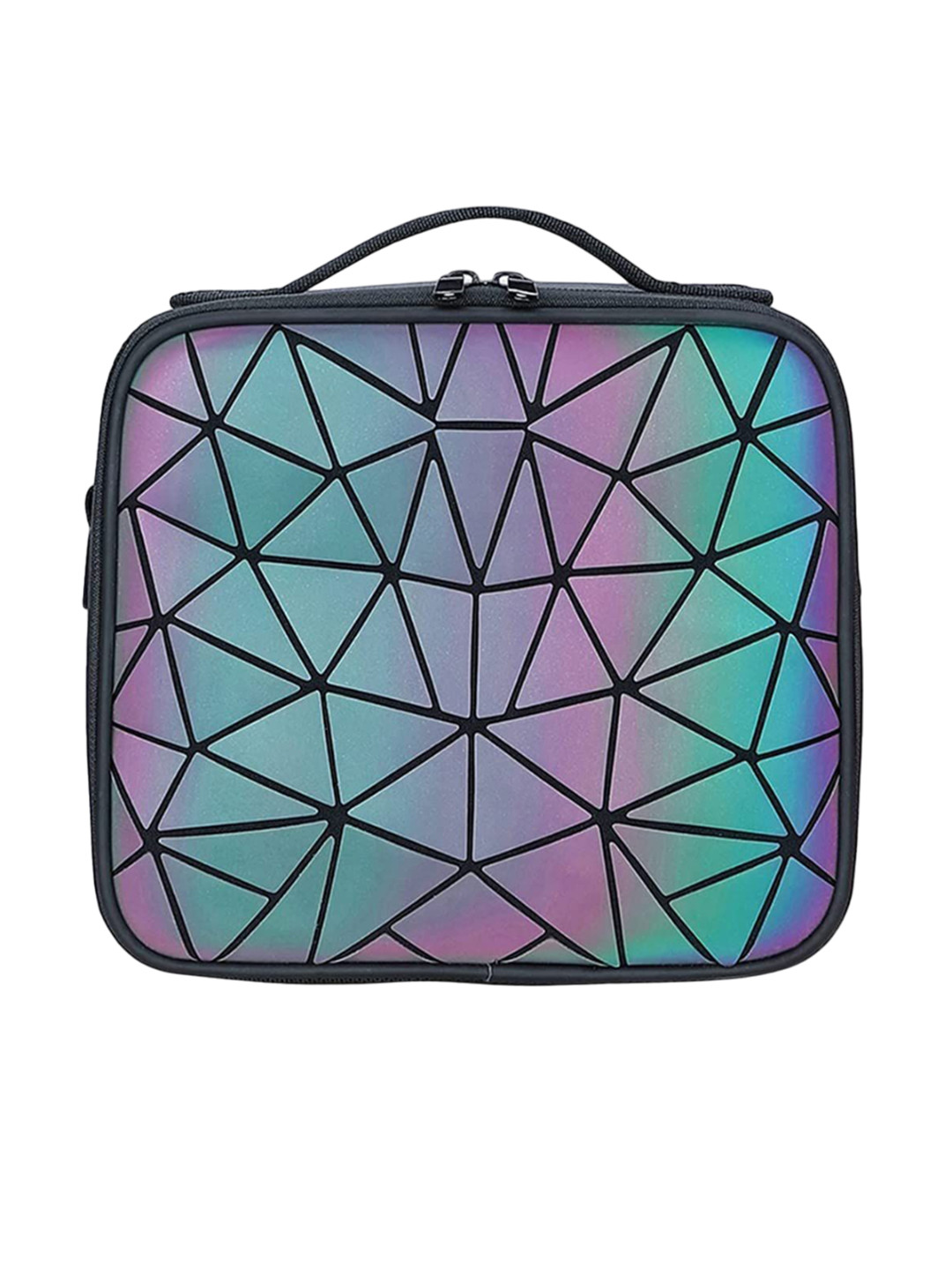 Makeup By Siti Printed Travel Friendly Professional Makeup Pouch - Rainbow