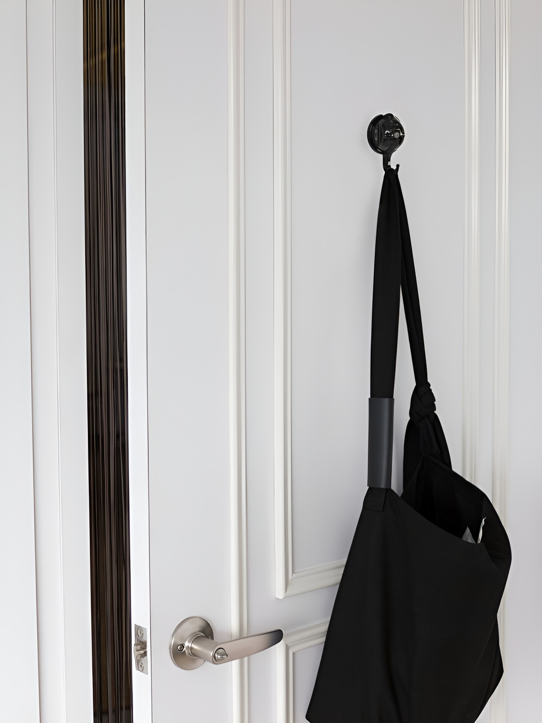 FECA 2-Pcs  ABS  Black Multifunction Suction Hooks