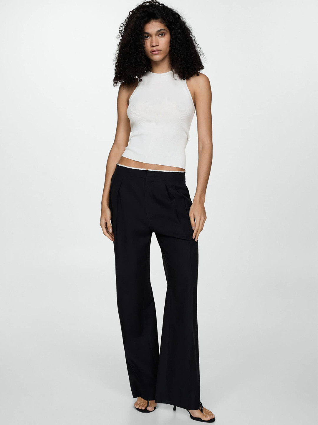 MANGO Ribbed Top
