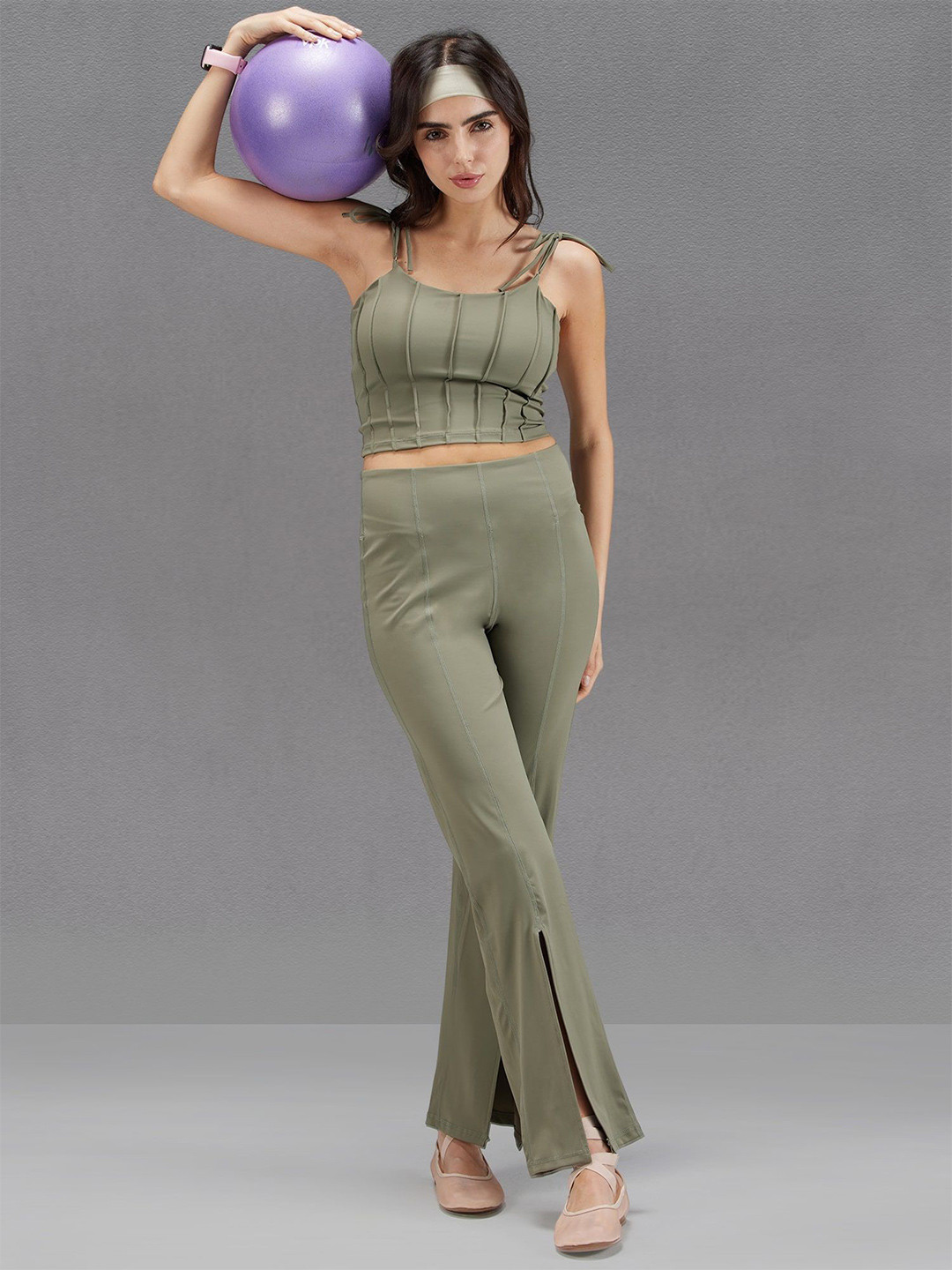 Cava Olive Retro Flare Pants