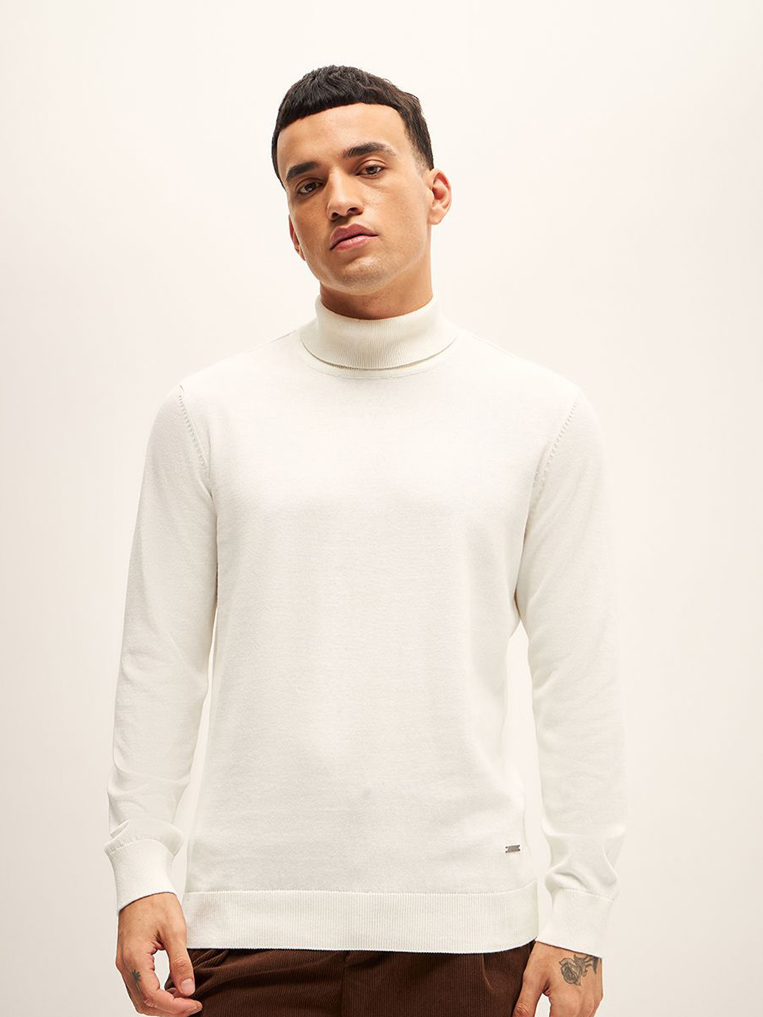 THE BEAR HOUSE Solid Turtle Neck T-Shirt