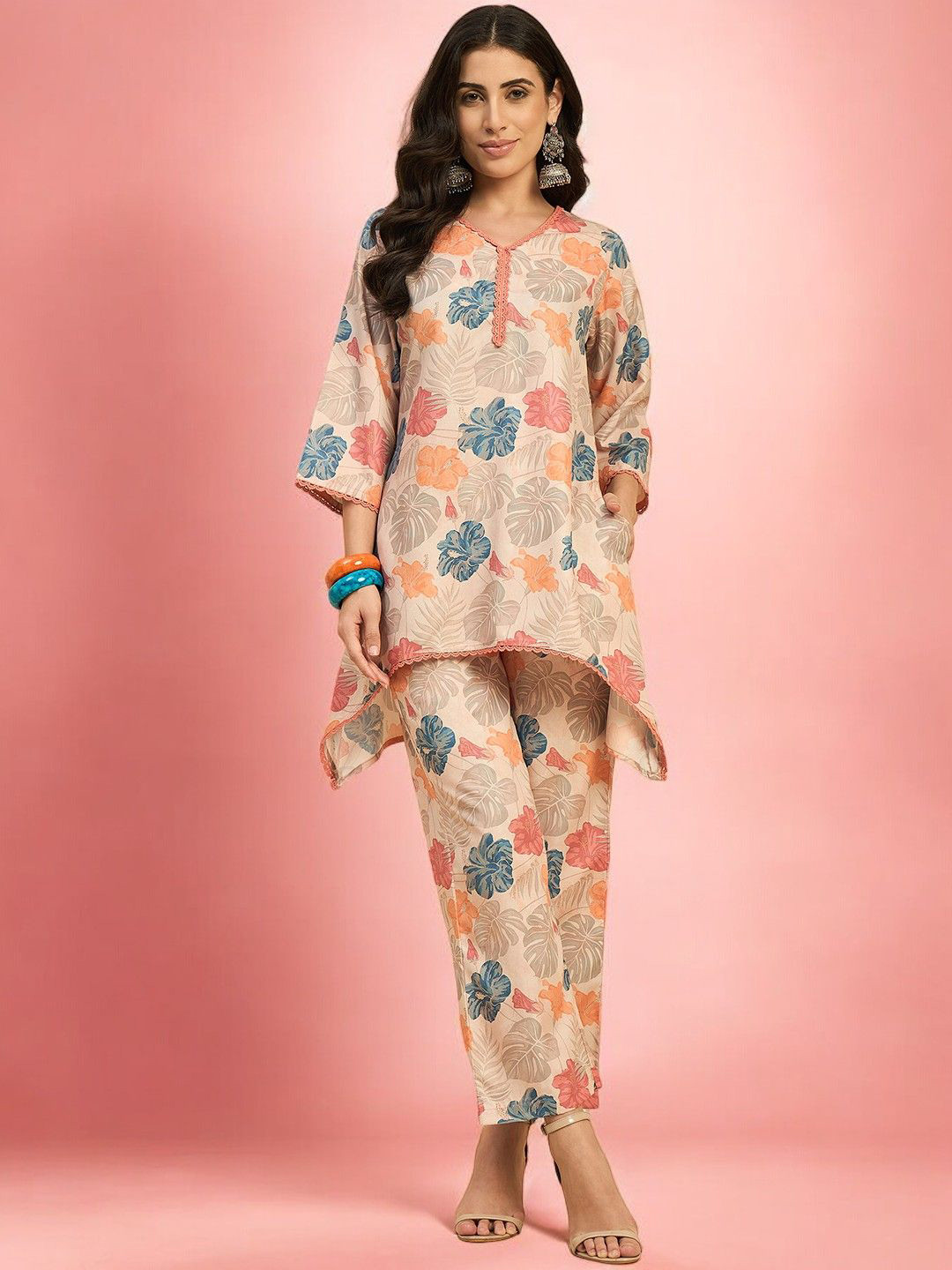 Azira Printed Top With Trousers