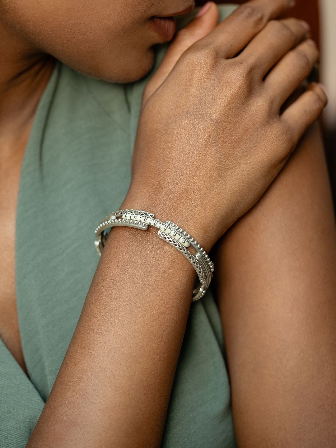 SHAYA Women Sterling Silver Cuff Bracelet