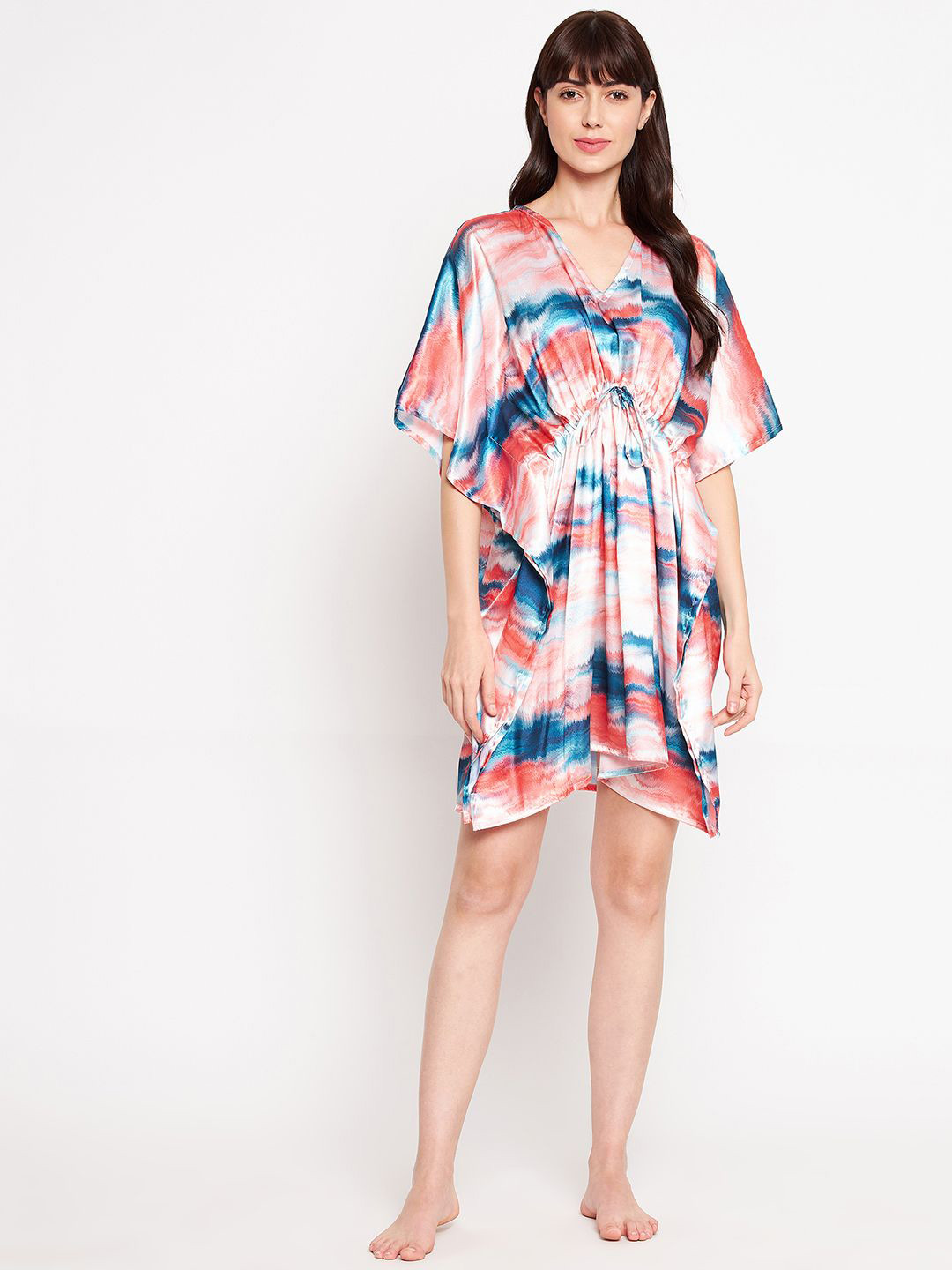SECRETS BY ZEROKAATA Abstract Kaftan Nightdress HPSKRP005N-Multi